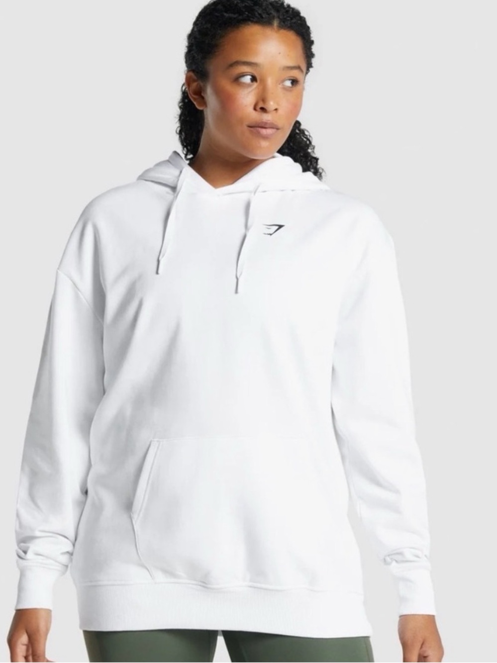 Gymshark White Pullover Hoodie